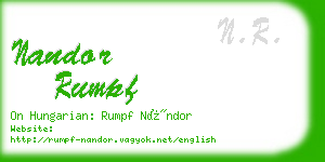 nandor rumpf business card
